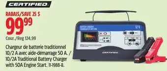 Canadian Tire Certified 10/2A Traditional Battery Charger with 50A Engine Start offer