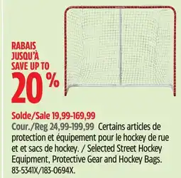 Canadian Tire Winnwell Selected Street Hockey Equipment offer