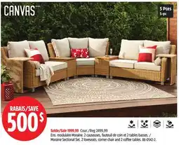 Canadian Tire Canvas Moraine Sectional Set offer