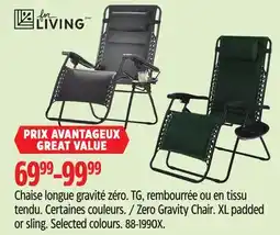 Canadian Tire For Living Zero Gravity Chair offer