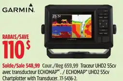 Canadian Tire ECHOMAP UHD2 55cv Chartplotter with Transducer offer