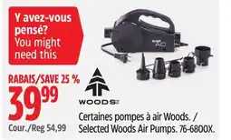 Canadian Tire Selected Woods Air Pumps offer