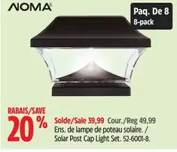 Canadian Tire Noma Solar Post Cap Light Set offer
