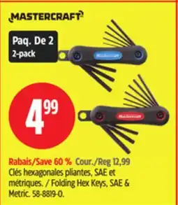 Canadian Tire MASTERCRAFT Folding Hex Keys SAE & Metric offer