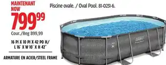 Canadian Tire Coleman L 16´ X W 10´ X H 42˝ Oval Pool offer