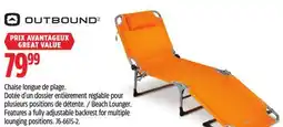 Canadian Tire Outbound Beach Lounger offer
