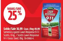 Canadian Tire Scotts Lawn Response 9-1-1 Grass Seed, 8kg offer
