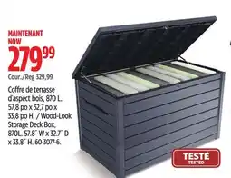 Canadian Tire Keter Wood-Look Storage Deck Box, 870L offer