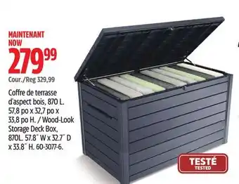 Canadian Tire Keter Wood-Look Storage Deck Box, 870L offer