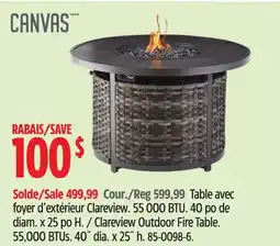 Canadian Tire Canvas Clareview Outdoor Fire Table offer