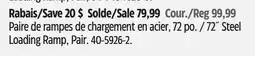 Canadian Tire 72˝ Steel Loading Ramp offer