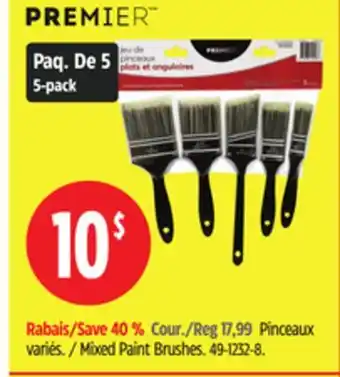 Canadian Tire Premier Mixed Paint Brushes offer