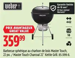 Canadian Tire Weber Master Touch Charcoal 22˝ Kettle Grill offer