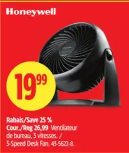 Canadian Tire Honeywell 3-Speed Desk Fan offer