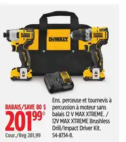 Canadian Tire Dewalt 12V MAX XTREME Brushless Drill/Impact Driver Kit offer