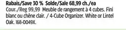 Canadian Tire Canvas 4-Cube Organizer offer