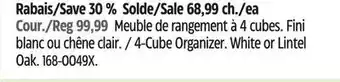 Canadian Tire Canvas 4-Cube Organizer offer