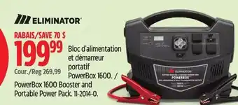 Canadian Tire Eliminator PowerBox 1600 Booster and Portable Power Pack offer