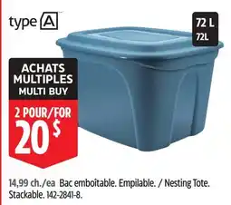Canadian Tire Type-A- Nesting Tote offer