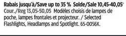 Canadian Tire Selected Flashlights, Headlamps and Spotlight offer