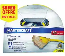 Canadian Tire Mastercraft 50´ Outdoor 12/3 Extension Cord with 3 Outlets and Lighted End offer