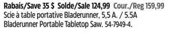 Canadian Tire Worx 5.5A Bladerunner Portable Tabletop Saw offer