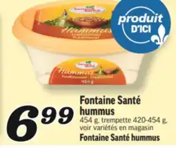 Marché Richelieu Fontaine Santé hummus | Fontaine Santé hummus offer