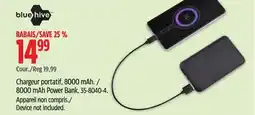Canadian Tire BLUE HIVE 8000 mAh Power Bank offer