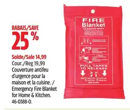 Canadian Tire Emergency Fire Blanket for Home & Kitchen offer