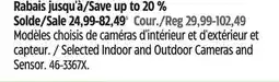 Canadian Tire Selected Indoor and Outdoor Cameras and Sensor offer
