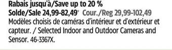 Canadian Tire Selected Indoor and Outdoor Cameras and Sensor offer
