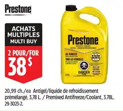 Canadian Tire Prestone Premixed Antifreeze/Coolant, 3.78L offer
