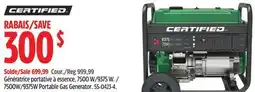 Canadian Tire Certified 7500W/9375W Portable Gas Generator offer
