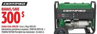 Canadian Tire Certified 7500W/9375W Portable Gas Generator offer