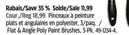 Canadian Tire Premier Flat & Angle Poly Paint Brushes, 3-Pk offer
