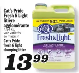 Marché Richelieu FRESH & LIGHT LITIÈRE AGGLOMÉRANTE CAT'S PRIDE | CAT'S PRIDE FRESH & LIGHT CLUMPING LITTER offer