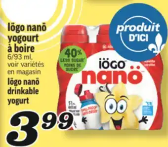 Marché Richelieu YOGOURT À BOIRE IÖGO NANÖ | IÖGO NANÖ DRINKABLE YOGURT offer