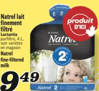 Marché Richelieu LAIT FINEMENT FILTRÉ NATREL | NATREL FINE‑FILTERED MILK offer