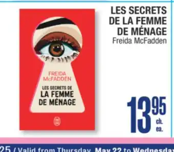 Jean Coutu LES SECRETS DE LA FEMME DE MÉNAGE Freida McFadden offer