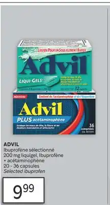 Brunet ADVIL Ibuprofène sélectionné 200 mg liquigel, Ibuprofène + acétaminophène offer