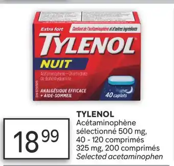 Brunet TYLENOL Acétaminophène sélectionné offer