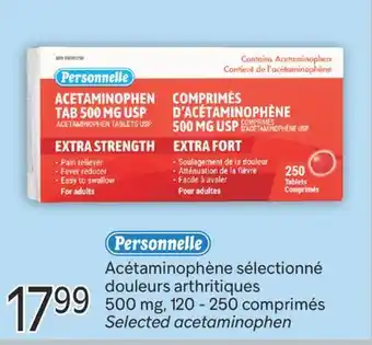 Brunet Personnelle Acétaminophène sélectionné douleurs arthritiques offer