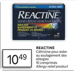 Brunet REACTINE Cétirizine pour aider au soulagement des allergies offer