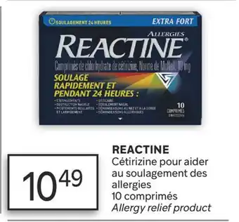 Brunet REACTINE Cétirizine pour aider au soulagement des allergies offer
