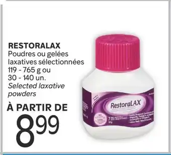 Brunet RESTORALAX Poudres ou gelées laxatives sélectionnées offer