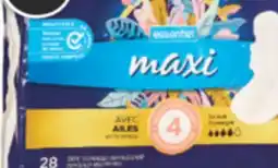 Familiprix Essentiel maxi overnight pads with wings 28un offer