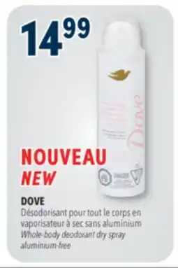 Familiprix DOVE Whole-body deodorant dry spray aluminium-free offer