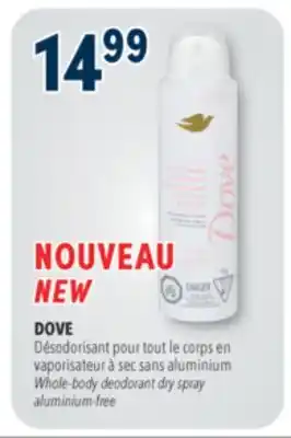 Familiprix DOVE Whole-body deodorant dry spray aluminium-free offer