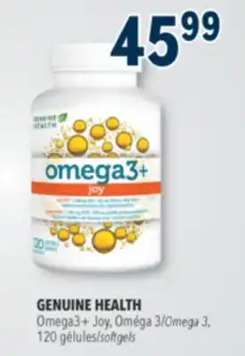 Familiprix GENUINE HEALTH Omega3+ Joy 120 softgels offer