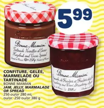 Marché Bonichoix BONNE MAMAN JAM, JELLY, MARMALADE OR SPREAD offer